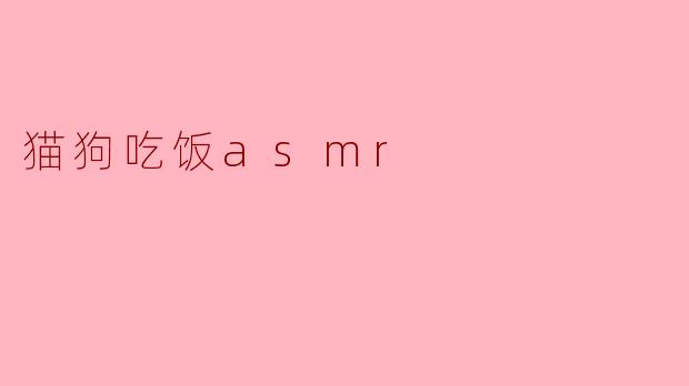 猫狗吃饭asmr