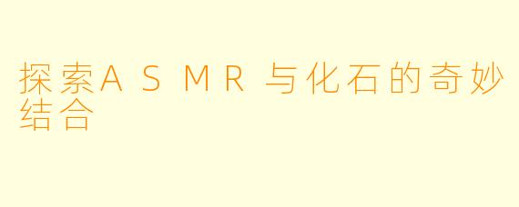 探索ASMR与化石的奇妙结合