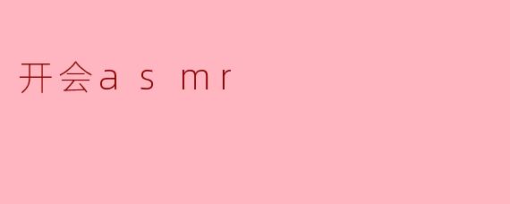 开会asmr
