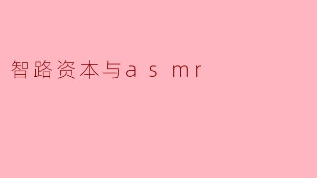 智路资本与ASMR技术领域是否有投资或合作计划?