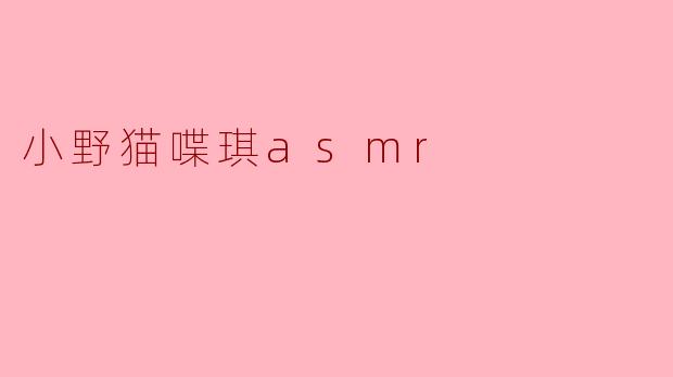 小野猫喋琪的ASMR视频有什么独特之处?